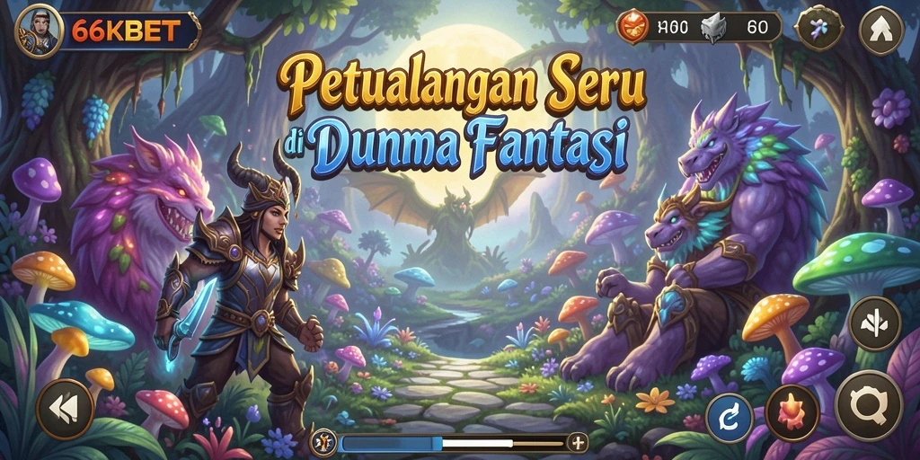 Screenshot gameplay 66KBET menampilkan aksi seru dalam petualangan fantastis.