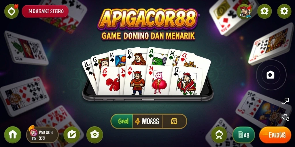 Tampilan gameplay APIGACOR88 yang menampilkan aksi seru permainan domino.