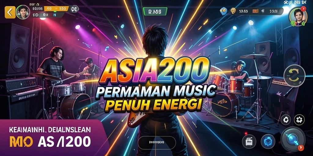 Screenshot ASIA200 menampilkan gameplay menarik dengan berbagai tantangan musik.