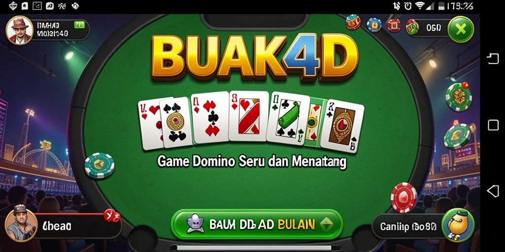 Tangkapan layar BUAH4D menunjukkan pertandingan domino yang mendebarkan.