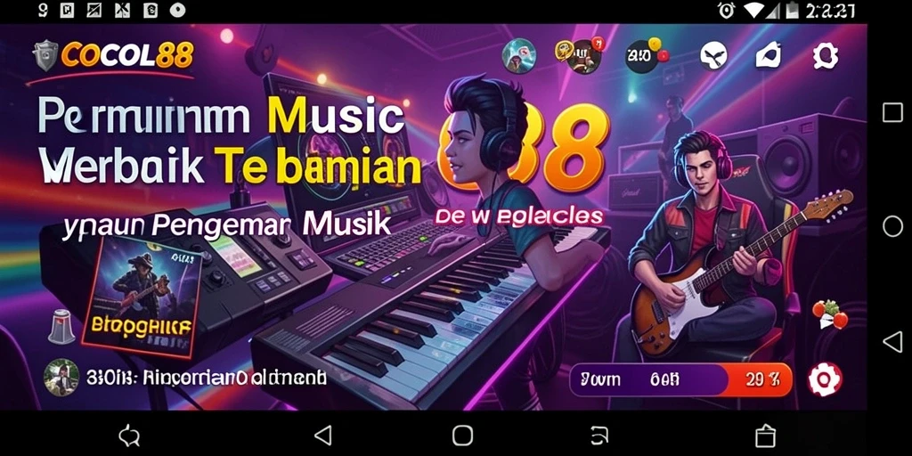 Tangkapan layar <strong>COCOL88</strong> menampilkan momen seru saat bermain game musik.