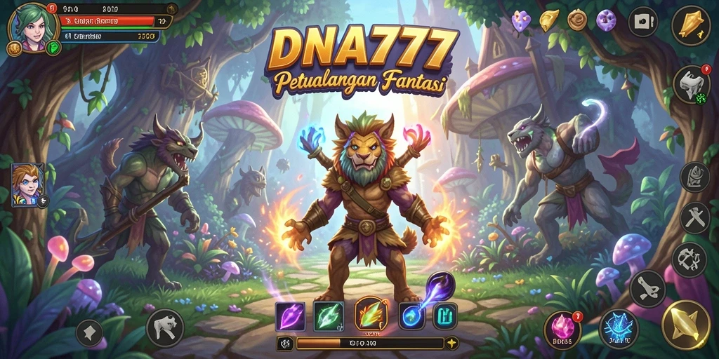 Screenshot gameplay <strong>DNA777</strong> yang menunjukkan petualangan di dunia magis.
