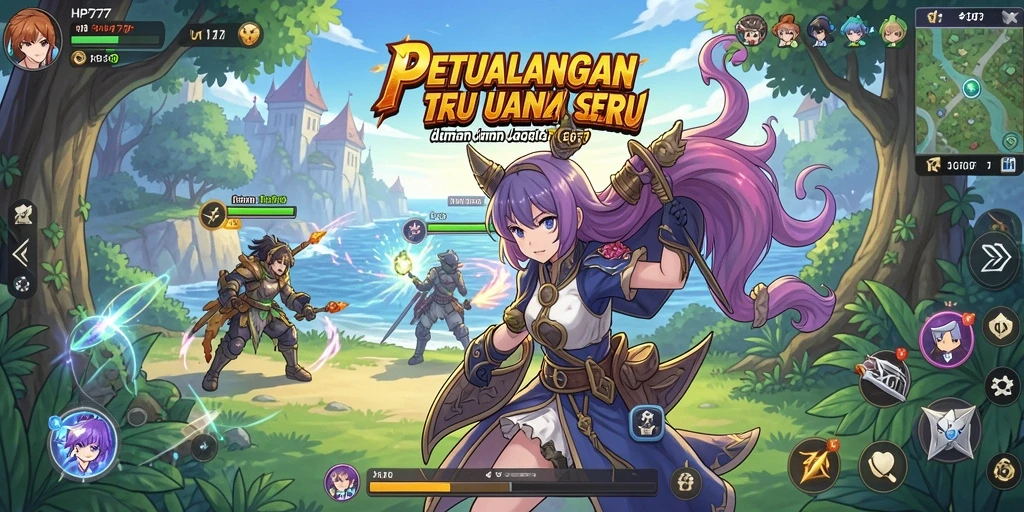 Gameplay seru HP777 dengan karakter anime yang menarik.