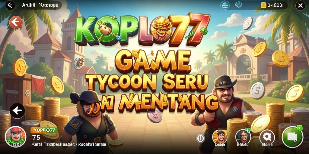 Screenshot utama KOPLO77 menunjukkan keseruan gameplay Tycoon.
