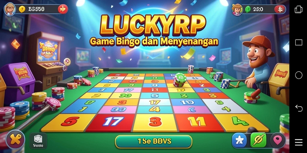 Screenshot gameplay LUCKYRP yang menampilkan suasana permainan Bingo.