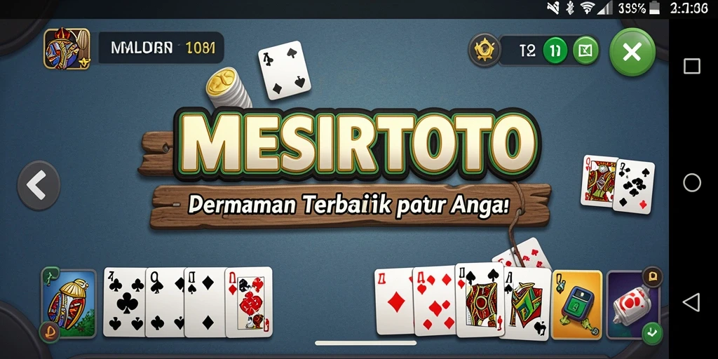 Gameplay seru dalam MESIRTOTO, penuh aksi di papan domino.