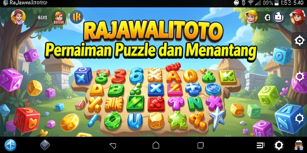 Tampilan gameplay Puzzle seru dan menantang dari RAJAWALITOTO.