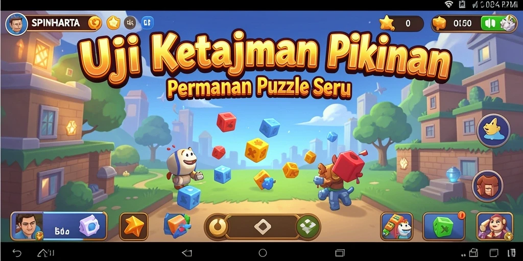 Gameplay SPINHARTA menunjukkan serangkaian teka-teki menarik yang menantang.