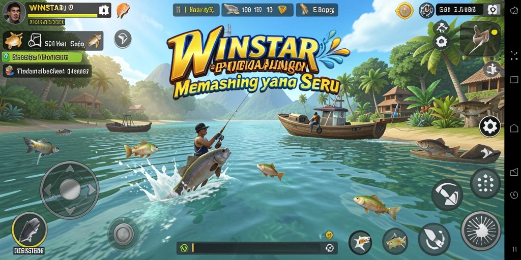Tampilan gameplay WINSTAR yang menarik saat memancing