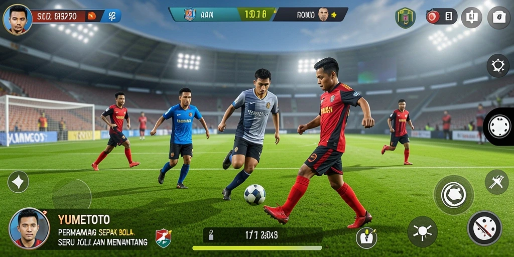Tampilan gameplay seru dari YUMETOTO saat pertandingan berlangsung.